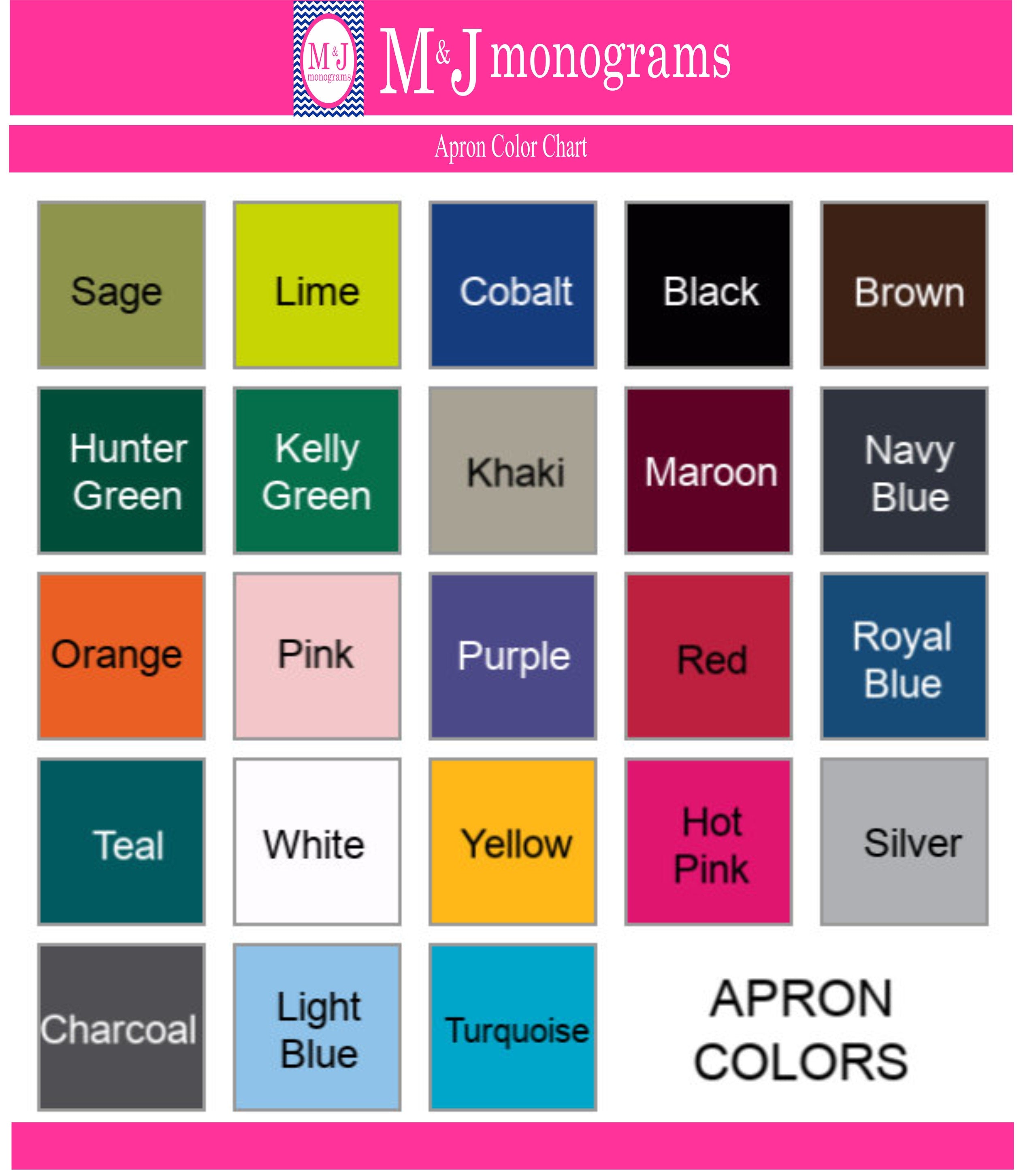 Monogrammed Apron with Name