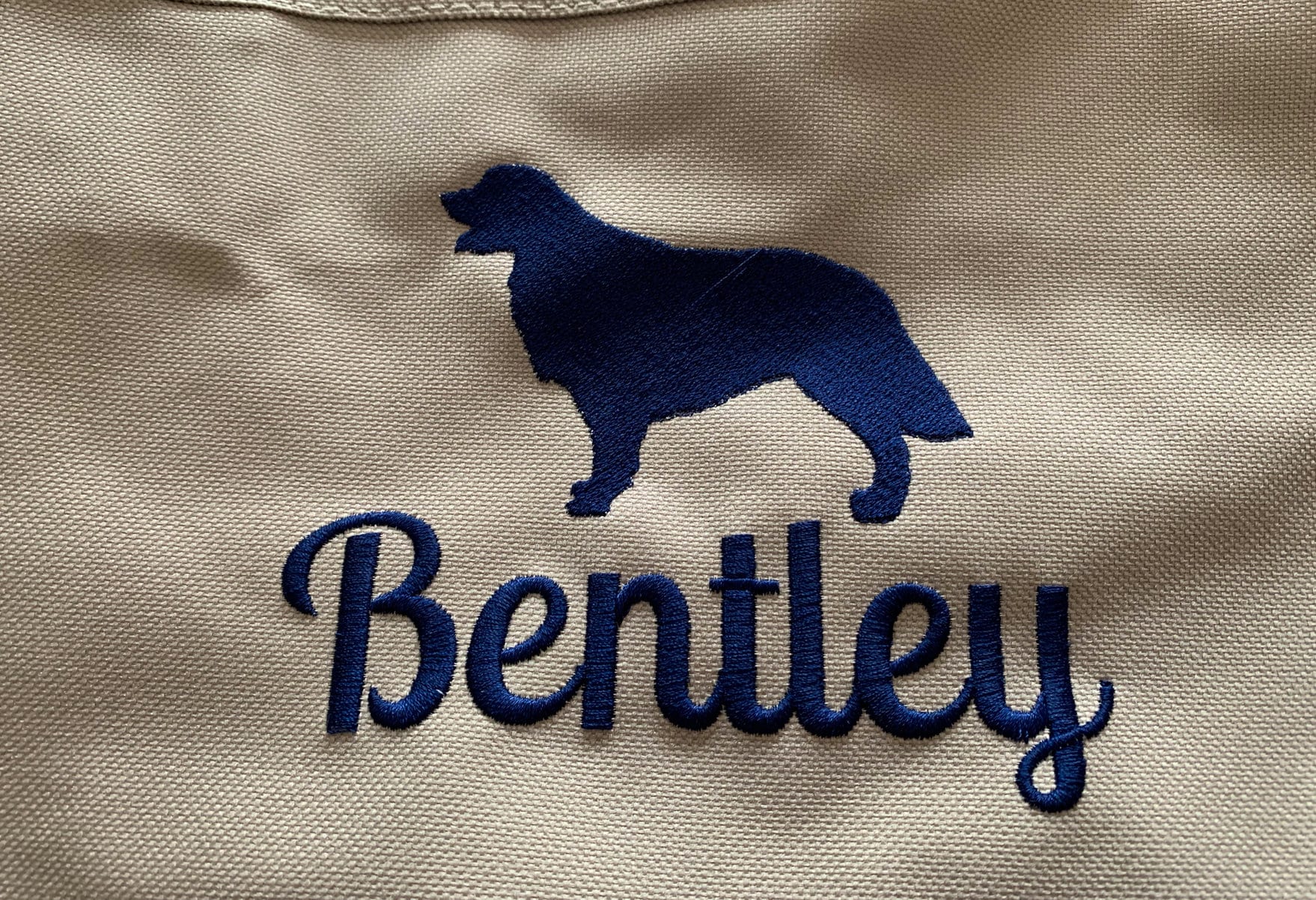 Custom Dog Name and Breed Travel Bag