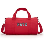 Two Color Varsity Font Kids Duffle Bag