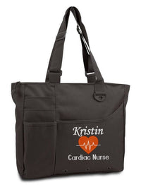 EKG Heartbeat Design Bag - Black