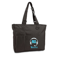 Personalized Dispatcher Bag - 911 Dispatch Tote - Black / Script