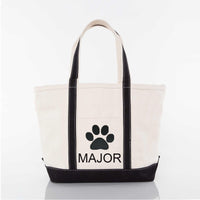 Custom Dog Tote Gift for Dog Owner - Black / Cosmetic Pouch