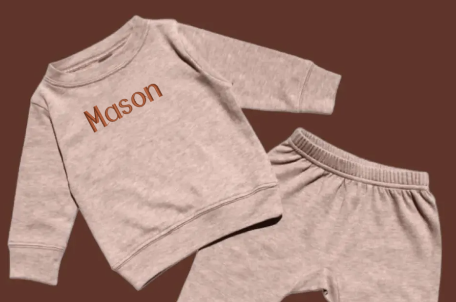 Personalized baby sweatsuit