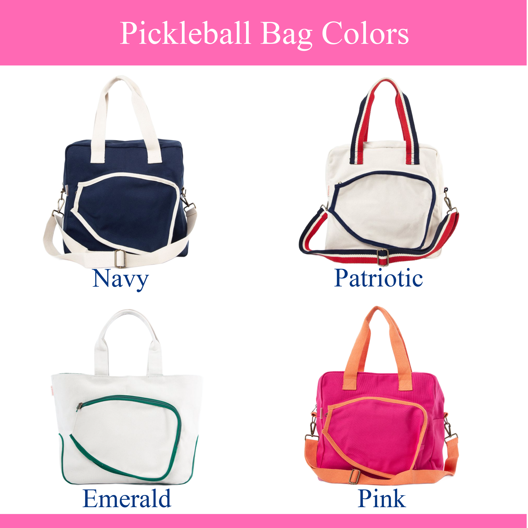 Pickleball Design Large Tote