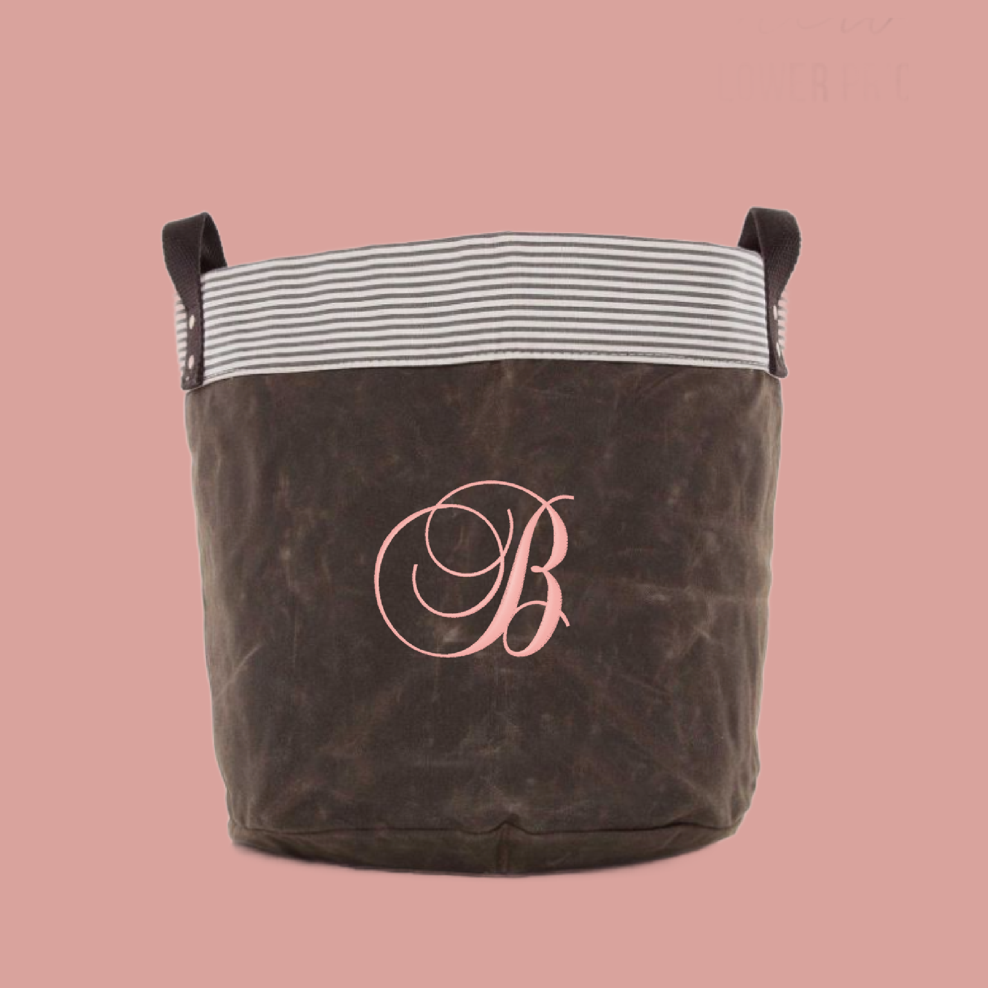 Monogrammed Storage Bucket