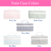 Monogrammed Train Case Cosmetic Travel Bag