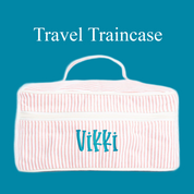 Monogrammed Train Case Cosmetic Travel Bag